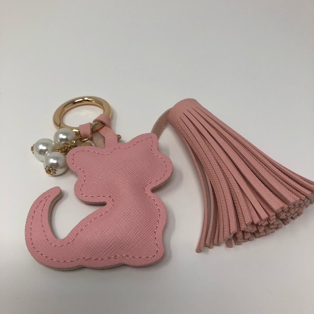 Faux Leather Kitten Bag Charm